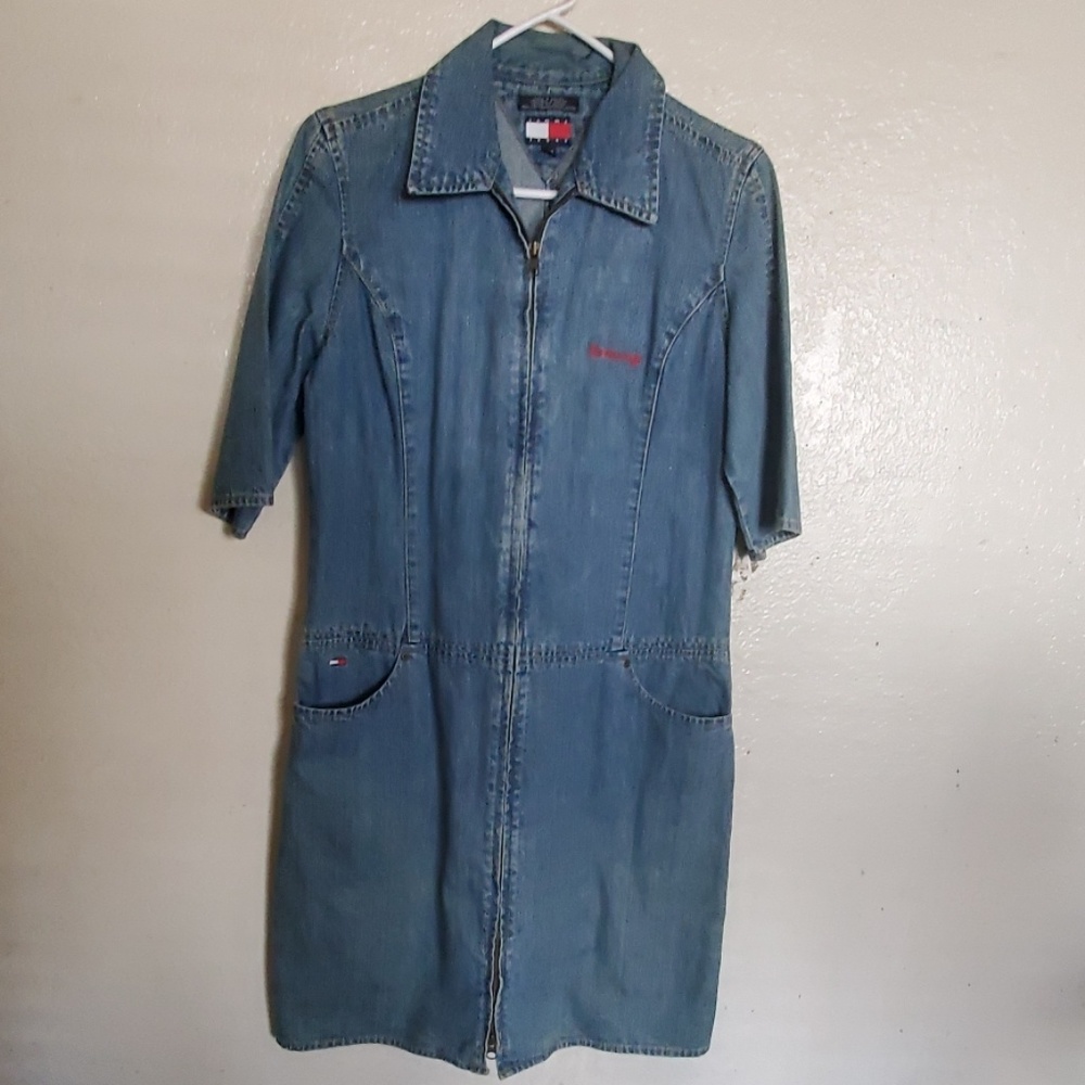 Jean zip up dress (90's) Style
